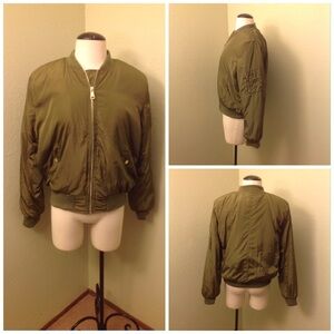 Olive Green Bomber Jacket